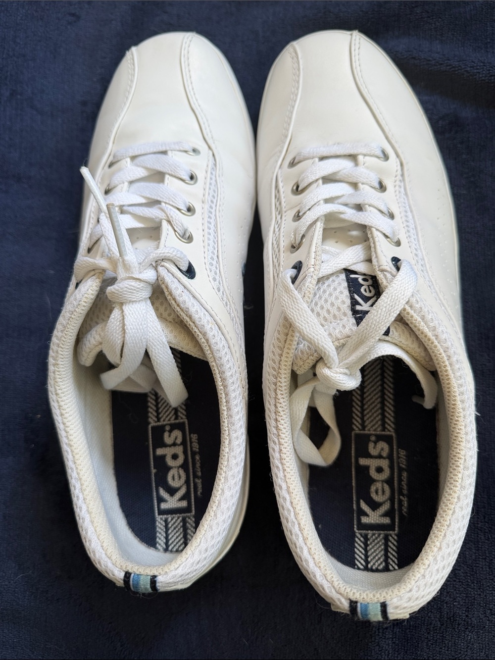 Keds Women’s White Leather Low-Top Sneakers - Picture 6 of 8